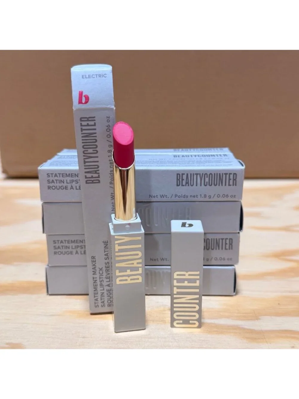 Beauty Counter Statement Maker Satin Lipstick - Electric